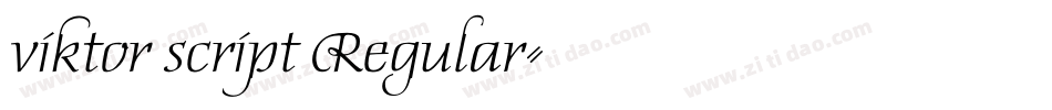 viktor script Regular字体转换